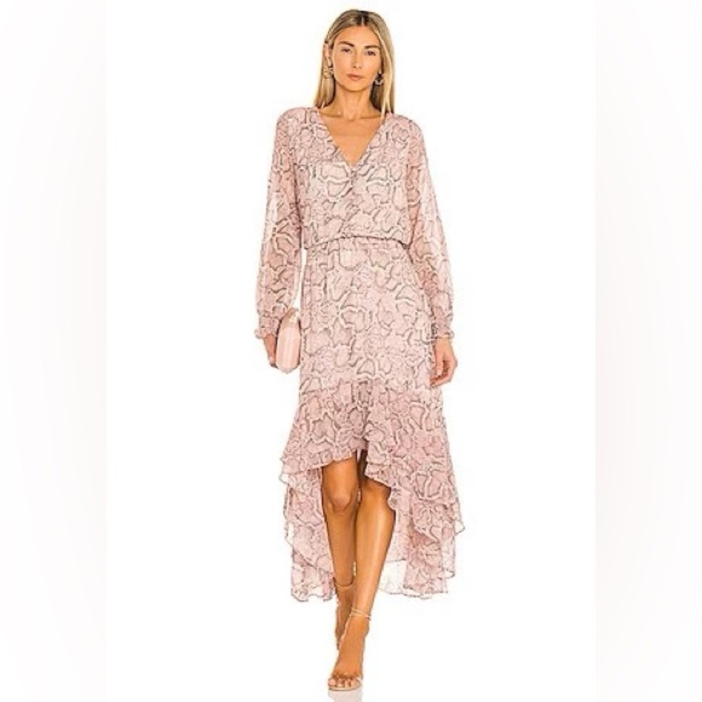 1. STATE High Low Dress in Silky Snake - Size XS